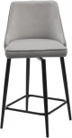 Полубарный стул ПАРКЕР H-09 Светло-серый, велюр / черный каркас, поворот.360 град., M-City 688M05131