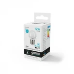 Лампочка светодиодная E27 12W 220V шар белая 4100K Gauss 53222