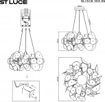 Светильник подвесной ST Luce SL1518.303.06 Латунь/Белый G9 6*5W 4000K (220V, на тросе)