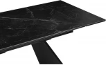 Керамический стол Woodville Ливи 140х80х78 черный мрамор / черный 532399