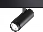 Трековый светильник для низков. шинопровода с переключ. цветовой температуры и мощности Novotech Flum 359207 SHINO черный IP20 LED 3000К\4000К\6000К 5W/9W/13W 48V (круглые)