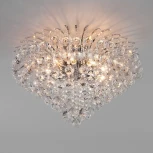 Потолочная люстра Eurosvet Ostiniya 3299/9 хром / прозрачный хрусталь