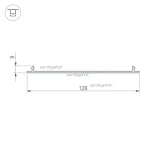 Профиль-верх TOP-LINIA140-С-2000 ANOD (Алюминий) 016985 Arlight