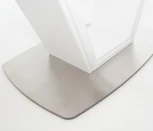 Стол Севилья МДФ, Стекло, Белый матовый шагрень/Белый, Аврора