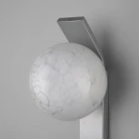 Бра Eurosvet Luxor со стеклянным плафоном 40019/1 серебро (220V, шар)