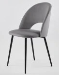 Стул MyFar Бенедикт серый велюр (комплект 2 шт) MF1011-2