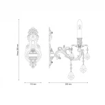 Бра Lucia Tucci Barletta W122.1 coffe gold (220V, подвески, подсвечник, свеча)