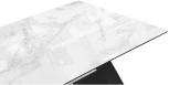 Стеклянный стол Woodville Денхольм 240(290)х100х75 белый мрамор / черный 553548