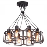 Подвесная люстра Lussole Loft Badger GRLSP-9541 (220V, на проводе, куб, IP21)