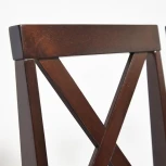 Обеденный комплект Хадсон (стол + 4 стула)/ Hudson Dining Set дерево гевея/мдф, стол: 110х70х75см / стул: 44х42х89см, cappuccino (темный орех), ткань кор.-зол. (1 Tetchair 13691