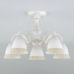 Потолочная люстра на штанге Eurosvet Campina 60107/5 белый с золотом (220V)