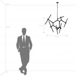 Подвесная люстра Lightstar Struttura 742143 (220V, на цепи, палочки, асимметрия)