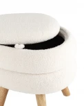 Пуф с ящиком Винни M тедди белый УТ000036431