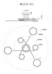 Потолочная люстра на штанге MyFar Mandy MR1230-6CL (LED)