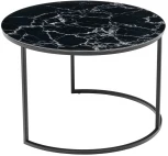 Набор кофейных столиков Tango чёрный мрамор с чёрными ножками, 2шт Bradex Home RF 0375