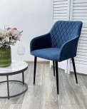 Стул BRANDY-X СИНИЙ #29, велюр / черный каркас