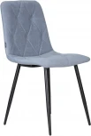 Стул обеденный DOBRIN CHILLY ROMBO (Серо-голубой Simple 26, основание черное) 006 ROMBO, цвет сиденья серо-голубой основания черный