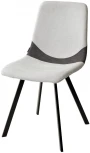 Обеденный стул M-City ELLEN WZ2042-18 белая галька/ RU-07 серая сталь/ черный каркас