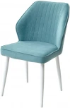 Стул VENA, цвет B15 Мята, велюр / белый каркас