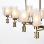 Подвесная люстра Odeon Light Saga 5088/8A античная бронза/стекло E14 8*40W (220V, на цепи)