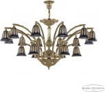 Подвесная люстра Bohemia Verona 72111/12+6/420 AZ G P2 D Amber-Blue/H-1H