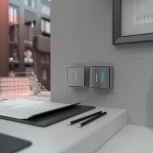 Выключатель одноклавишный с подсветкой Gallant (серебряный) Werkel W5010106 (a052766)