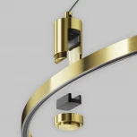 Подвесной набор с основанием под блок питания для круглого шинопровода Flarity латунь Maytoni Accessories for tracks Flarity TRA154SW-BB-R-BS (24V, на тросе)