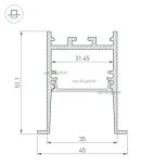 Профиль SL-COMFORT-4551-F-2000 ANOD (Алюминий) 031767 Arlight SL-COMFORT
