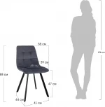 Стул Easy латте с чёрными ножками Bradex Home Eames FR 0728