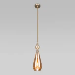Подвесной светильник Eurosvet Ilario 50202/1 янтарный (220V, на проводе, круглые)