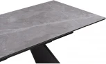 Керамический стол Woodville Ливи 140х80х78 серый мрамор / черный 532401