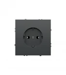 Розетка с заземлением (титан) Voltum S70 VLS040106