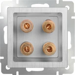 Акустическая розетка (cеребряный рифленый) Werkel W1185009 (a051351)
