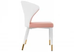 Обеденный стул на металлокаркасе Woodville Darcy white / pink 11779