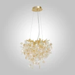 Подвесная люстра AM Group Forest D400 GOLD (220V, на тросе, листья)