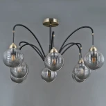 Потолочная люстра на штанге ILLUMICO IL0433-8PSQ-79 BK AB (220V, шар)
