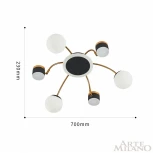 Потолочная люстра на штанге Arte Milano 272040/6 BK/GD (LED, 220V, шарики)