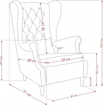 Кресло Leset Винтаж Leset (Велюр/Желтый) арт.2500000069192