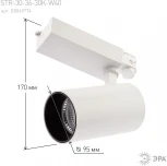 Трековый светильник ЭРА SТR-30-36-30K-W40 (LED, 220V, круглые, IP40)