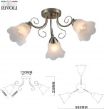 Люстра потолочная Rosa 9087-303 3 * Е27 40 Вт