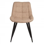 Стул ABRUZZO ( mod. 8060 ) ткань: серо-бежевый, ножки: черный (металл,ткань)