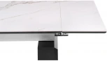 Керамический стол Woodville Давос 140х80х78 белый мрамор / черный кварц 532379