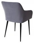 Стул BRANDY-X СЕРЫЙ #27, велюр / черный каркас