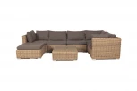 Трансформирующаяся лаунж-зона из искусственного ротанга, цвет соломенный 4SIS Лунго LS5O1T1-7-SET