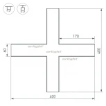 Крестовина SL-LINE-6070 (Металл) 030143 Arlight
