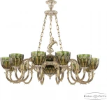 Подвесная люстра Bohemia Verona 72003P/12/300 GW P1 U Amber-Green/H-1I FH1B