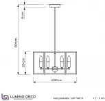 Подвесная люстра Lumina Deco LDP 1142-6 BK+MD