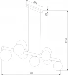 Подвесной светильник TK Lighting Estera Wood 10273 (220V, на проводе, шарики)