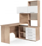 Компьютерный стол Woodville КСТ-14П правый дуб сонома / белый 285122