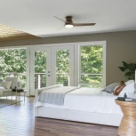 Потолочная люстра светодиодная с вентилятором Eris KLF-ERIS-60-WN Kichler (220V, вертолет, IP44)